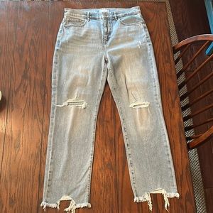Ann Taylor high waist straight crop Jeans